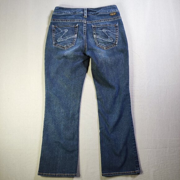 Silver Jeans Suki Capri women's size 28 dark washed blue straight leg - Picture 3 of 13